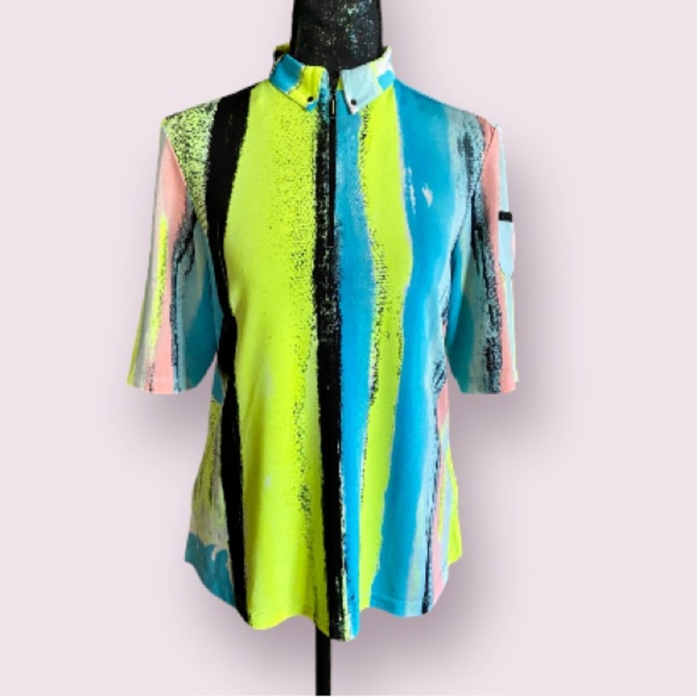 Jamie Sadock Short Sleeve Abstract Blast Printed Polo